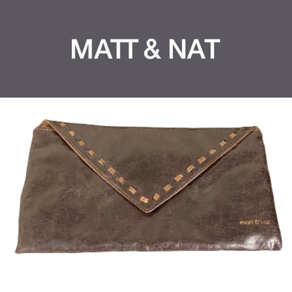 Matt & Nat Handbags - Matt & Nat Distressed Vegan Leather Clutch
